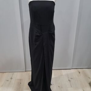 Joseph Ribkoff Signature Label Strapless Black Jumpsuit